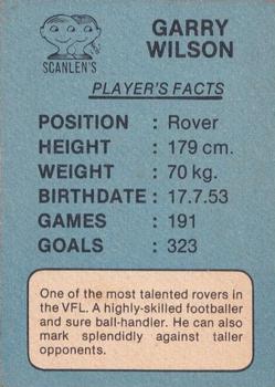 1981 Scanlens VFL #19 Garry Wilson Back